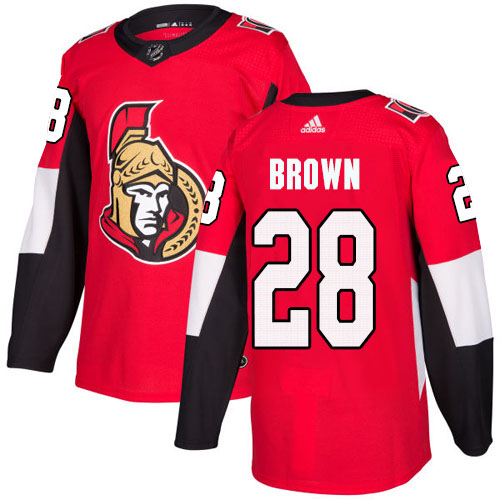 Adidas Ottawa Senators #28 Connor Brown Red Home Authentic Stitched Youth NHL Jersey->youth nhl jersey->Youth Jersey